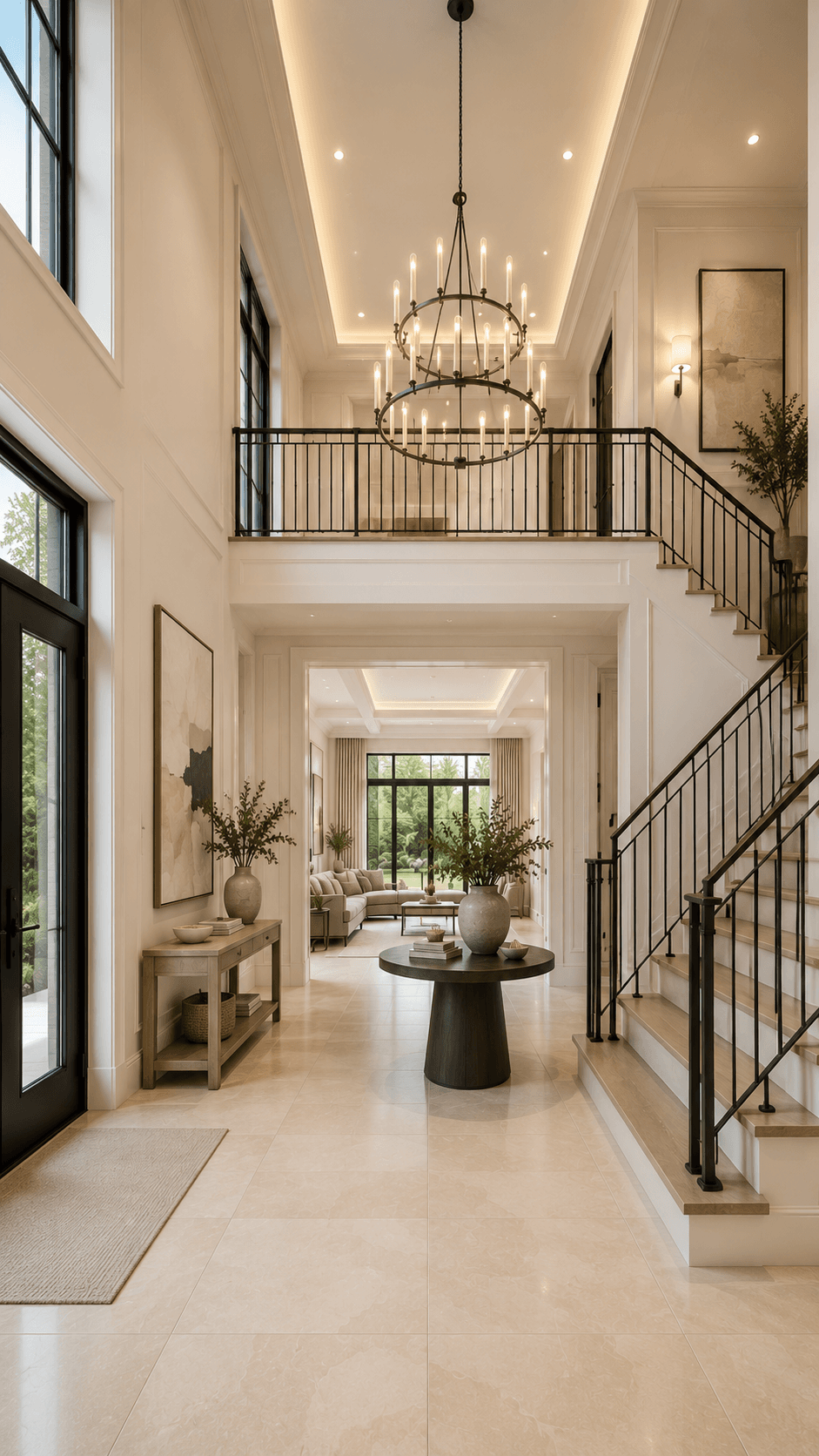 Professional renovation contractor reviewing plans on a residential project site.