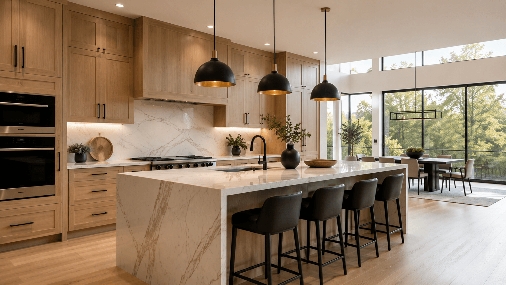 Kitchen and living renovation by Gabriele Contracting.